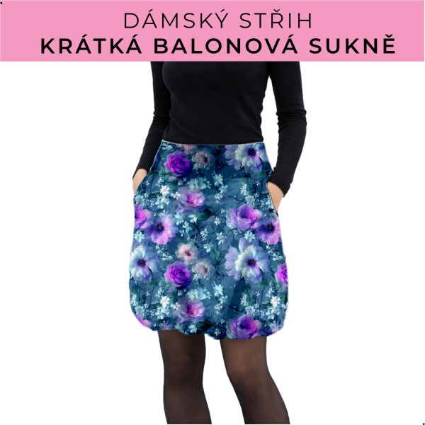 Dámský střih - balonová krátká sukně