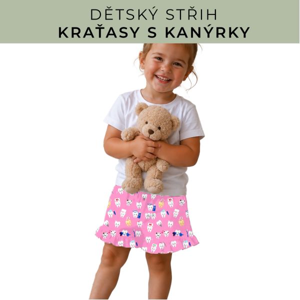 Dětský střih - Kraťásky s kanýrkem