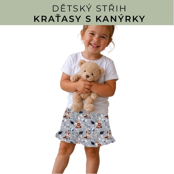 Dětský střih - Kraťásky s kanýrkem