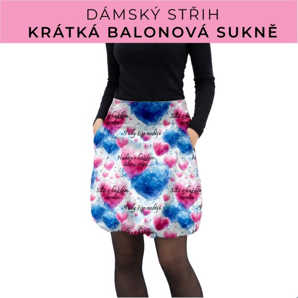 Dámský střih - balonová krátká sukně