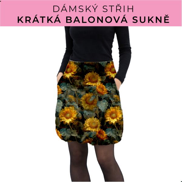 Dámský střih - balonová krátká sukně