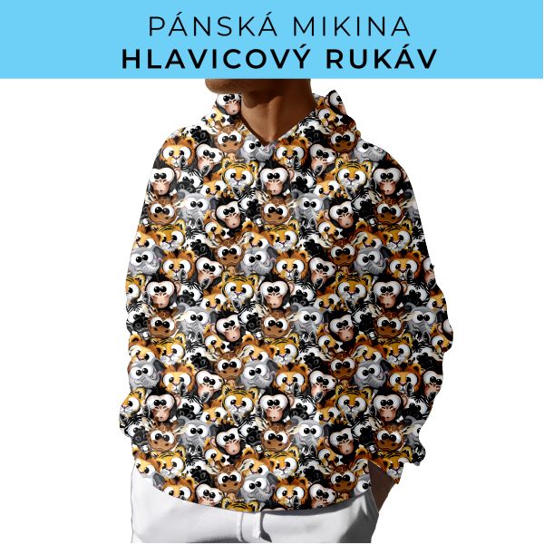PÁNSKÝ střih - mikina s kapucí