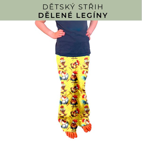 Dětský střih - Dělené legíny