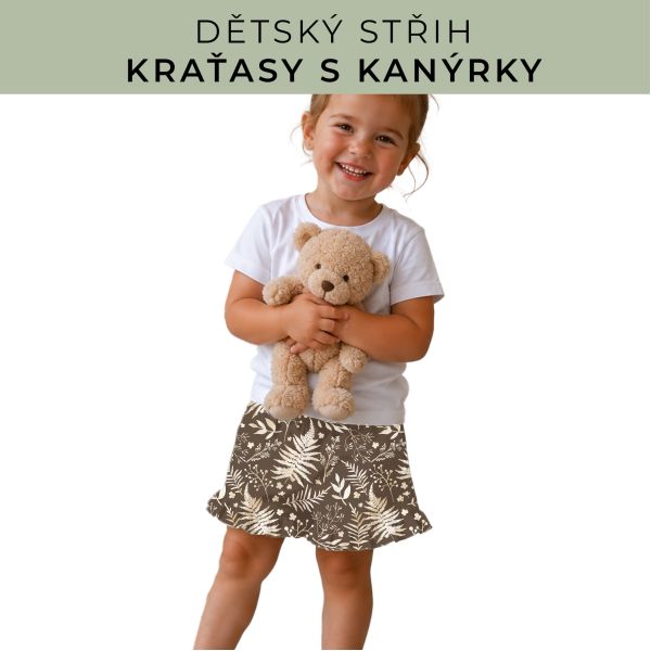 Dětský střih - Kraťásky s kanýrkem