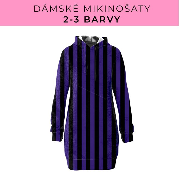 DÁMSKÝ střih - Mikinošaty 2-3 barvy