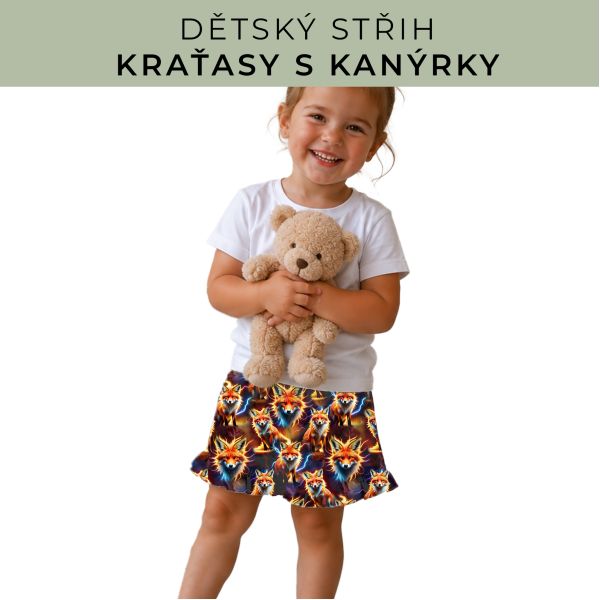Dětský střih - Kraťásky s kanýrkem