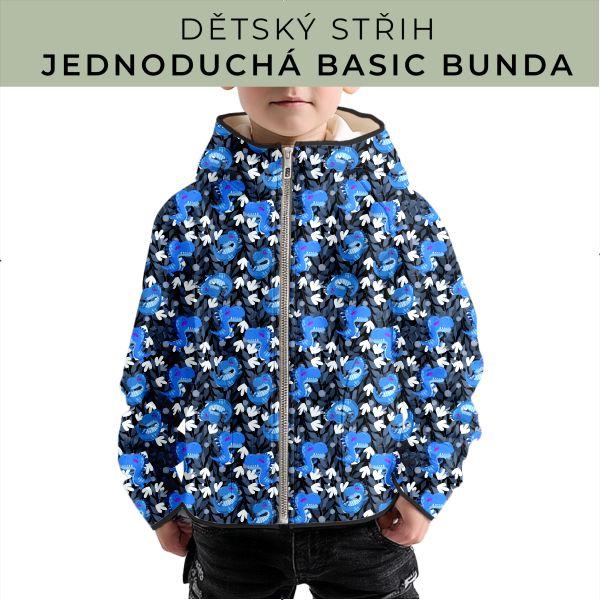 Dětský střih - jednoduchá dětská BASIC  bunda