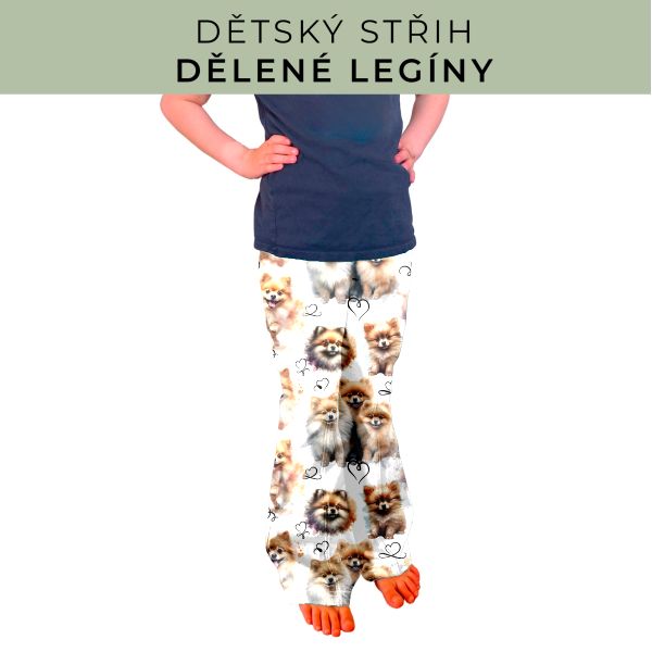 Dětský střih - Dělené legíny