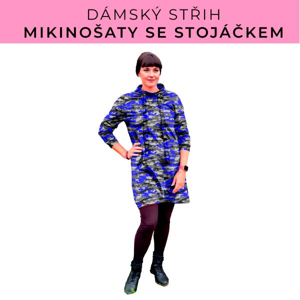 Dámský střih - mikinové šaty se stojáčkem