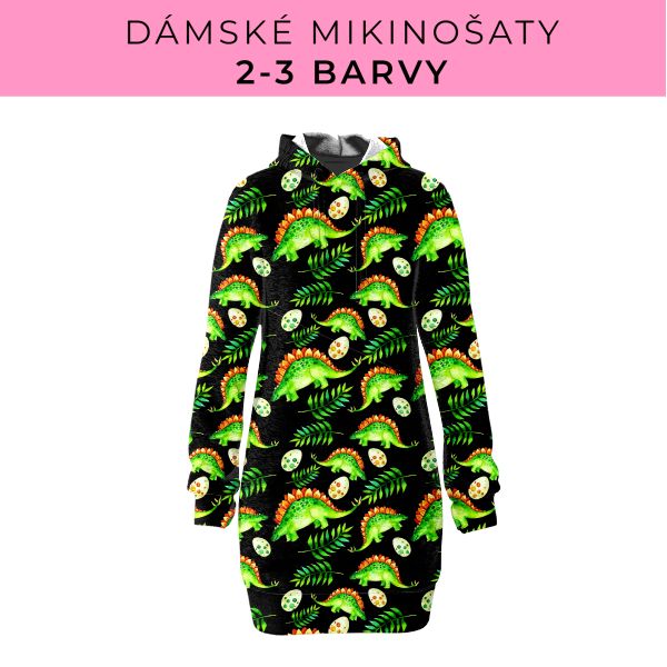 DÁMSKÝ střih - Mikinošaty 2-3 barvy