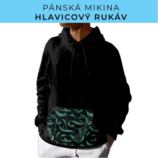 PÁNSKÝ střih - mikina s kapucí