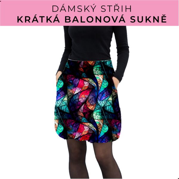 Dámský střih - balonová krátká sukně