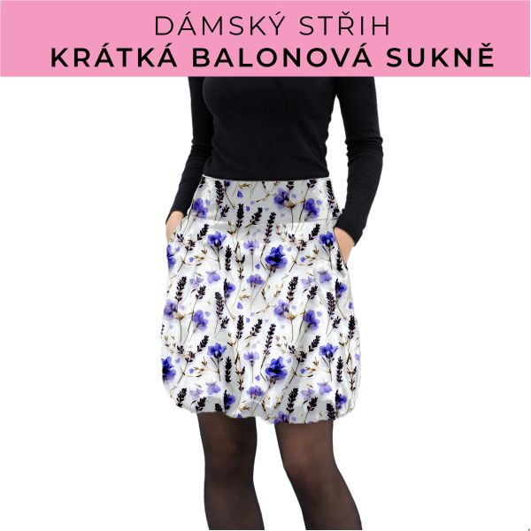 Dámský střih - balonová krátká sukně