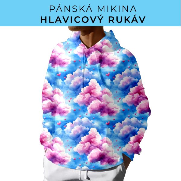 PÁNSKÝ střih - mikina s kapucí