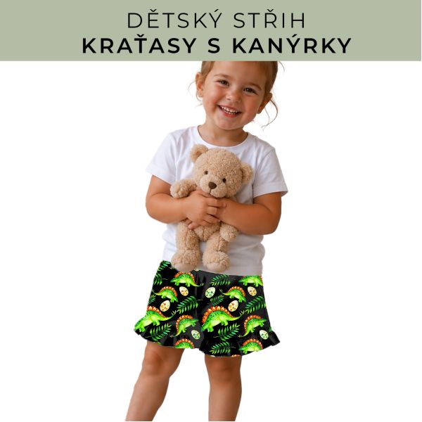 Dětský střih - Kraťásky s kanýrkem
