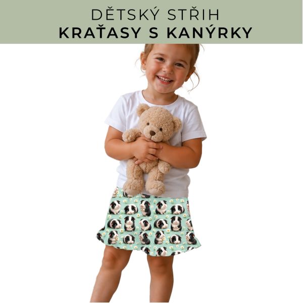 Dětský střih - Kraťásky s kanýrkem