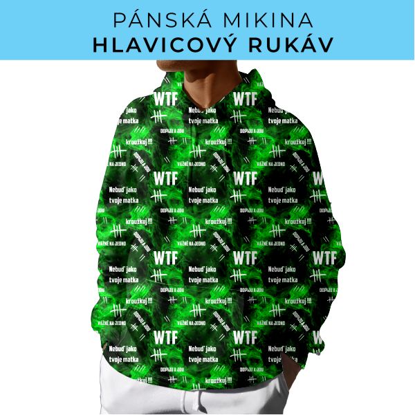 PÁNSKÝ střih - mikina s kapucí