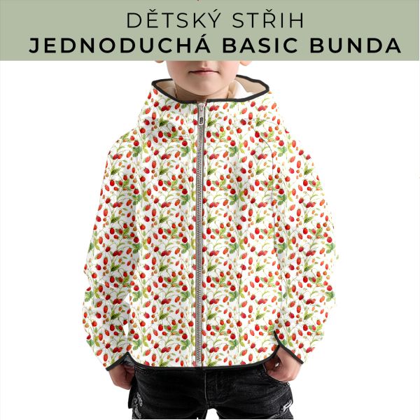 Dětský střih - jednoduchá dětská BASIC  bunda