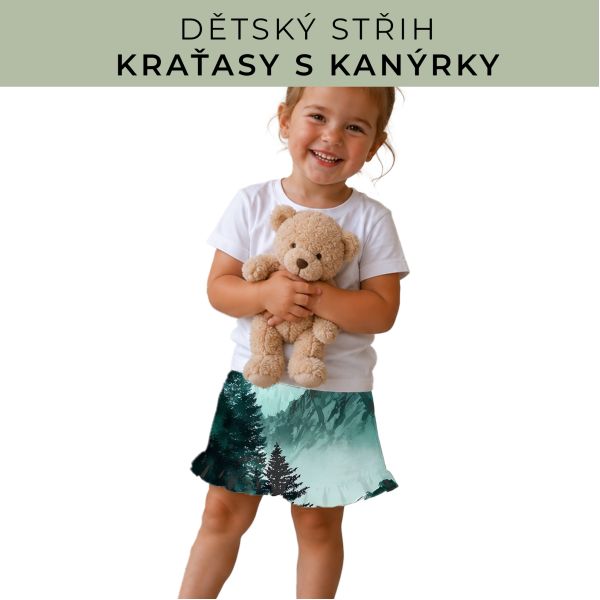 Dětský střih - Kraťásky s kanýrkem