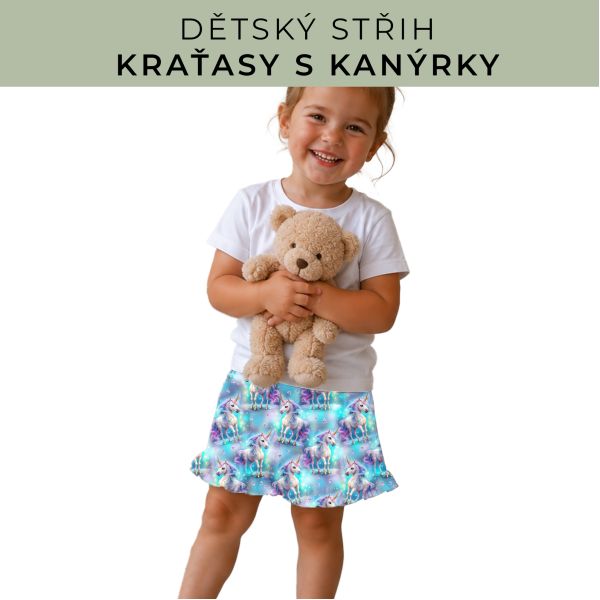 Dětský střih - Kraťásky s kanýrkem