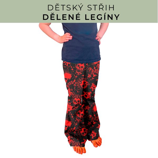 Dětský střih - Dělené legíny
