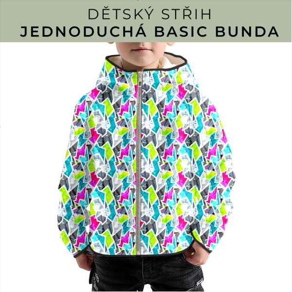 Dětský střih - jednoduchá dětská BASIC  bunda