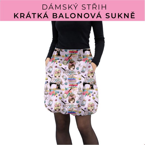 Dámský střih - balonová krátká sukně