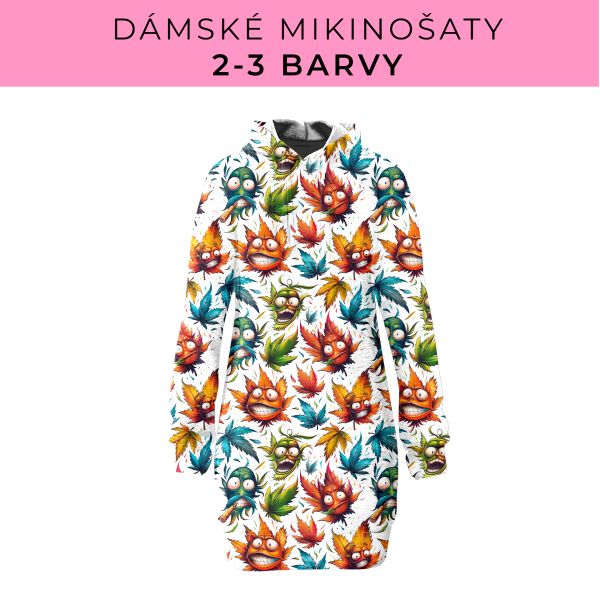 DÁMSKÝ střih - Mikinošaty 2-3 barvy