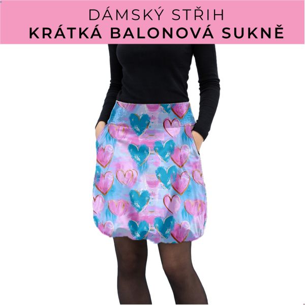 Dámský střih - balonová krátká sukně