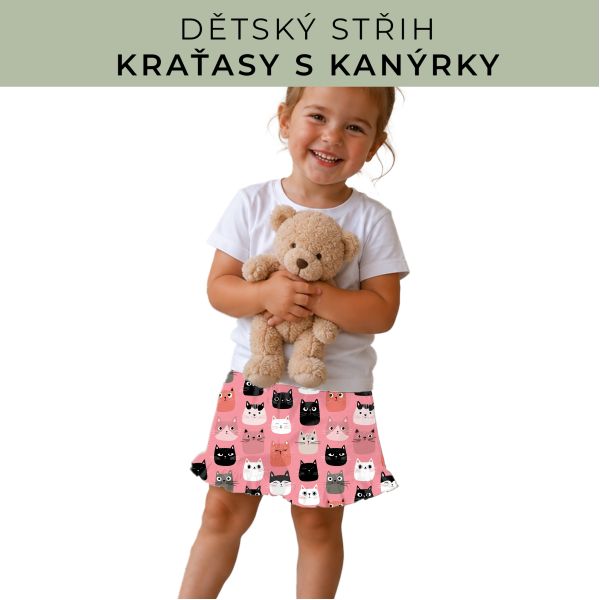 Dětský střih - Kraťásky s kanýrkem