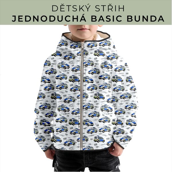 Dětský střih - jednoduchá dětská BASIC  bunda