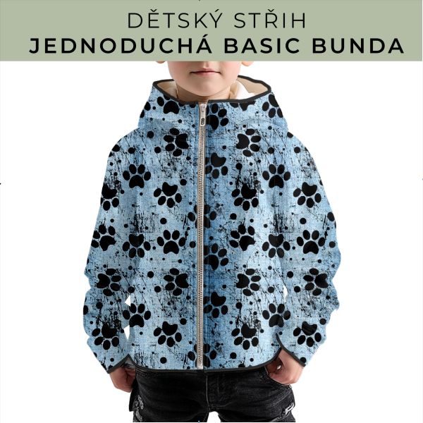 Dětský střih - jednoduchá dětská BASIC  bunda