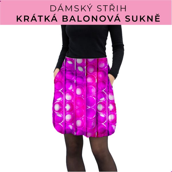 Dámský střih - balonová krátká sukně
