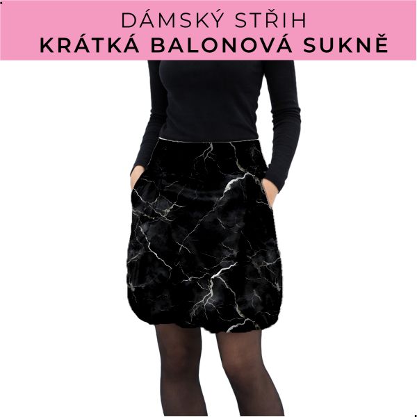 Dámský střih - balonová krátká sukně