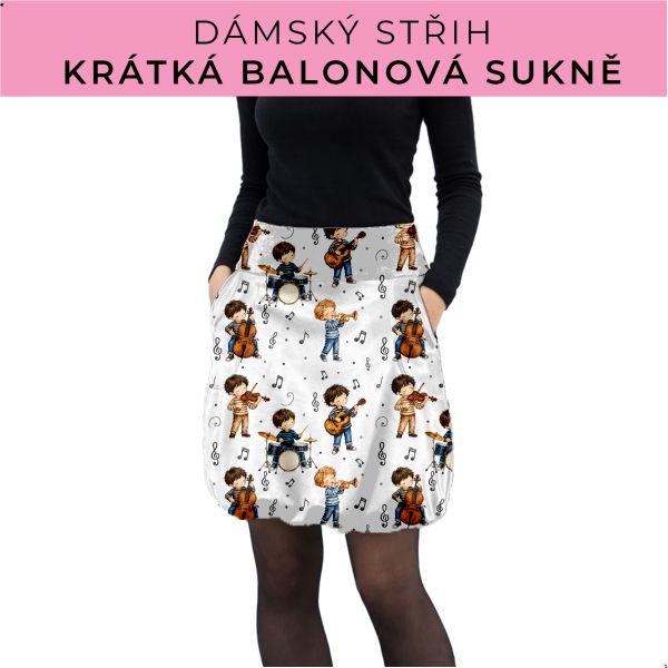 Dámský střih - balonová krátká sukně