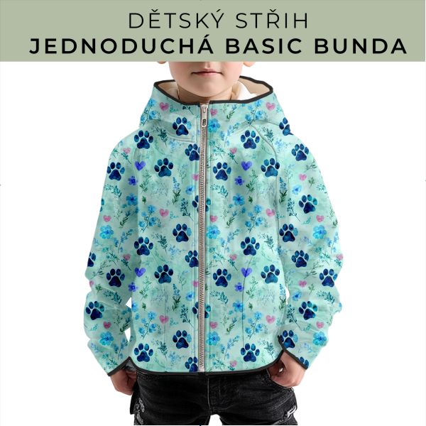 Dětský střih - jednoduchá dětská BASIC  bunda