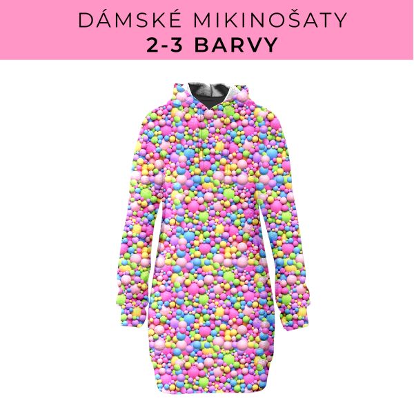 DÁMSKÝ střih - Mikinošaty 2-3 barvy