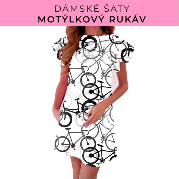 DÁMSKÝ střih - šaty s motýlkovým rukávem