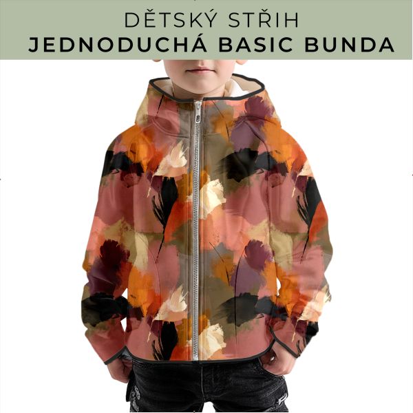 Dětský střih - jednoduchá dětská BASIC  bunda