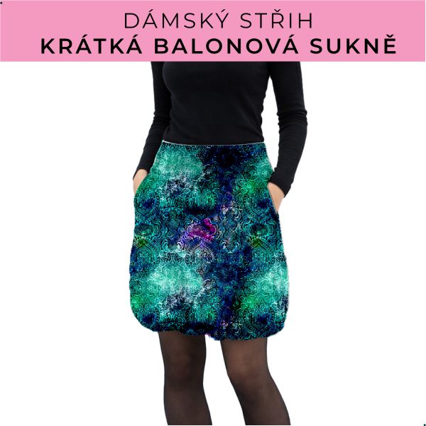 Dámský střih - balonová krátká sukně