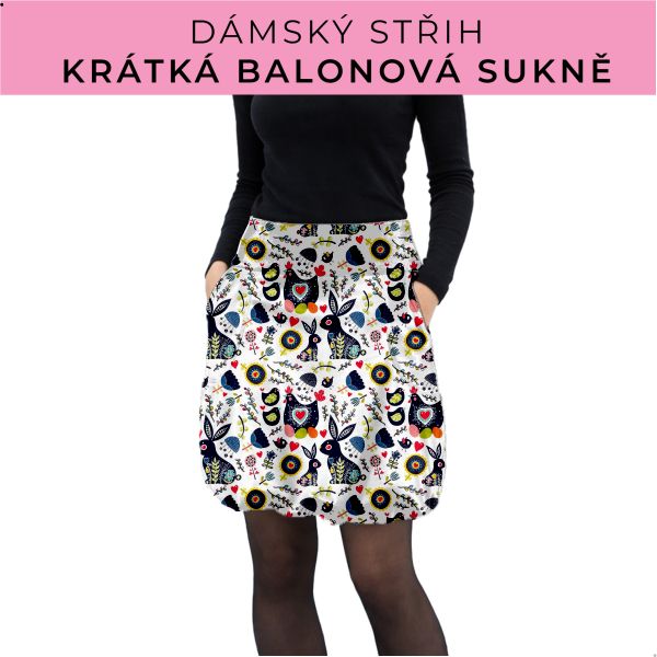 Dámský střih - balonová krátká sukně