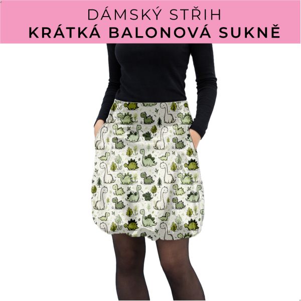 Dámský střih - balonová krátká sukně