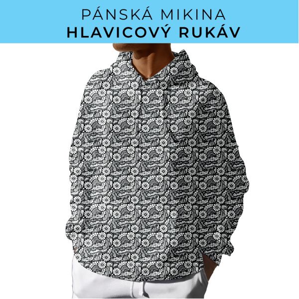PÁNSKÝ střih - mikina s kapucí