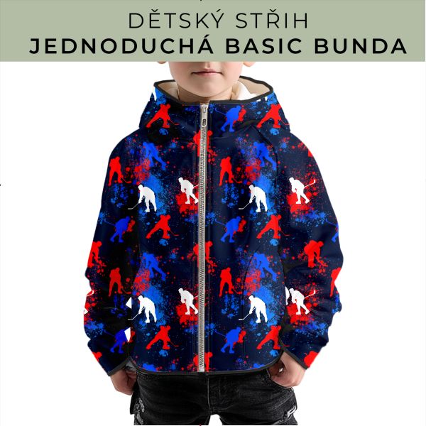 Dětský střih - jednoduchá dětská BASIC  bunda
