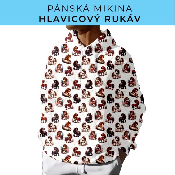 PÁNSKÝ střih - mikina s kapucí