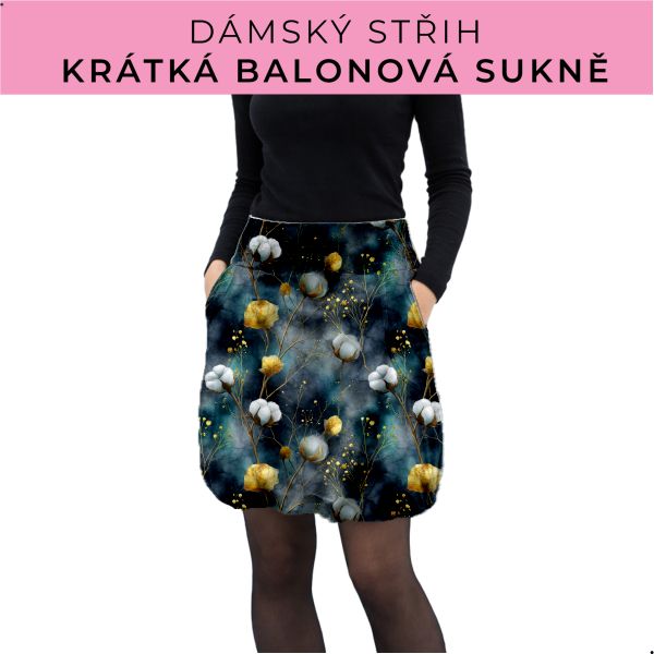 Dámský střih - balonová krátká sukně