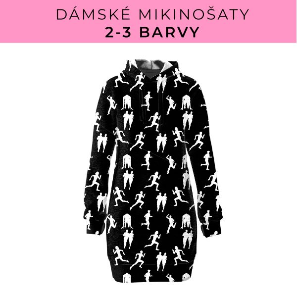 DÁMSKÝ střih - Mikinošaty 2-3 barvy