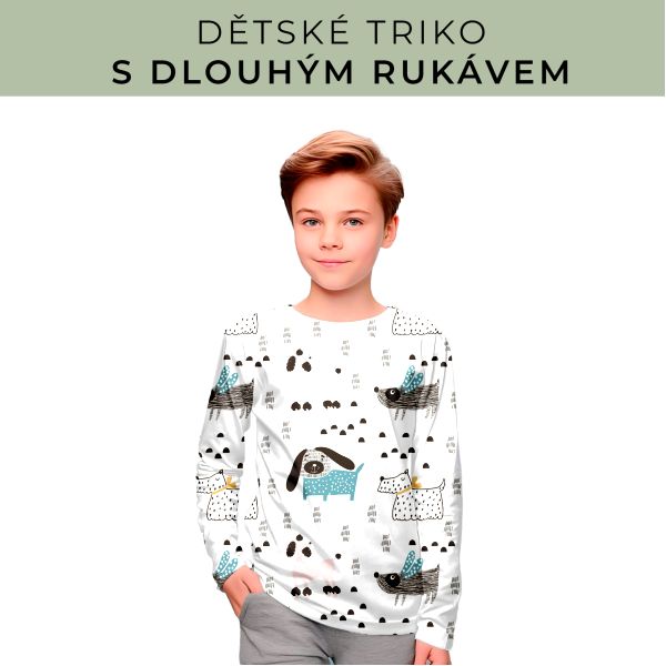 DĚTSKÝ střih - triko dlouhý rukáv