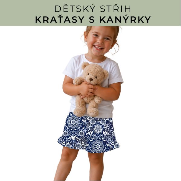 Dětský střih - Kraťásky s kanýrkem