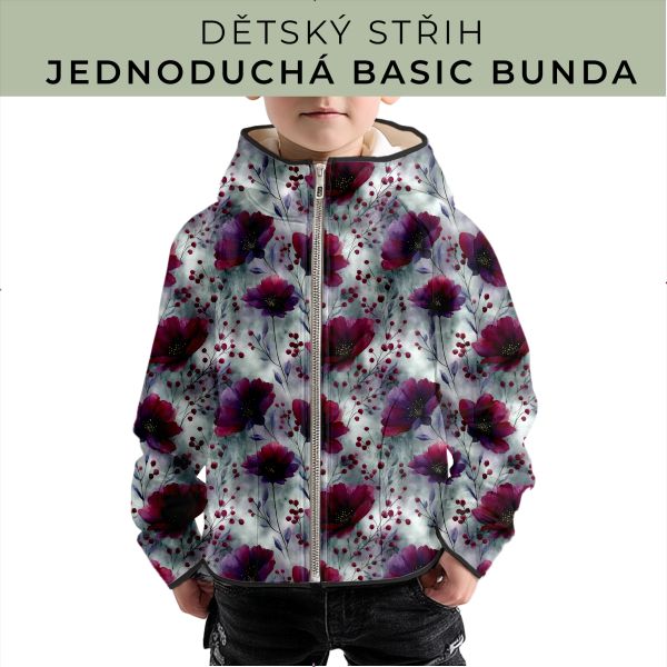 Dětský střih - jednoduchá dětská BASIC  bunda